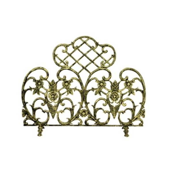 Uniflame Uniflame S-5502 SINGLE PANEL ANTIQUE GOLD CAST ALUMINUM SCREEN S-5502